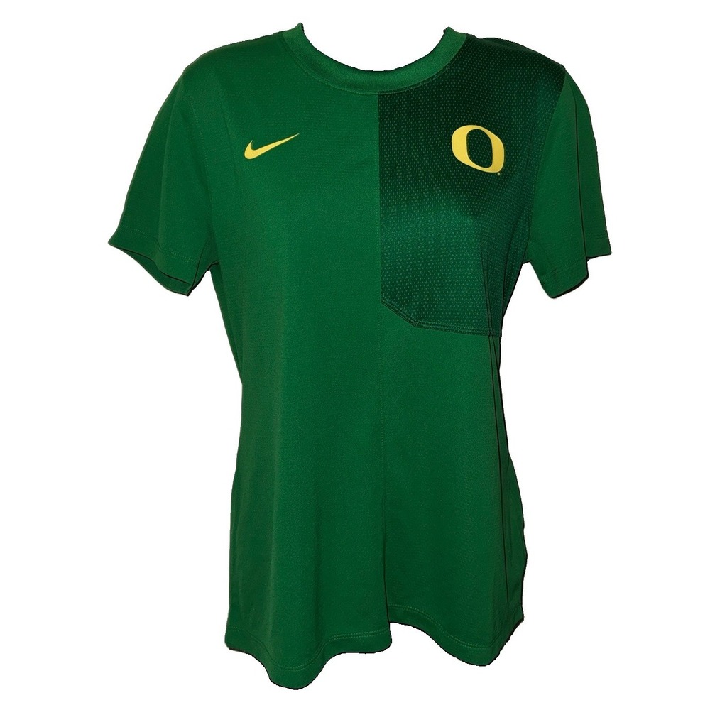NWT Nike Oregon Ducks Women M Short Sleeve Jersey Shirt Green College IH0112-377